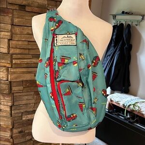 Kavu Kids Bag with Fun Patterns - Teal and Red
